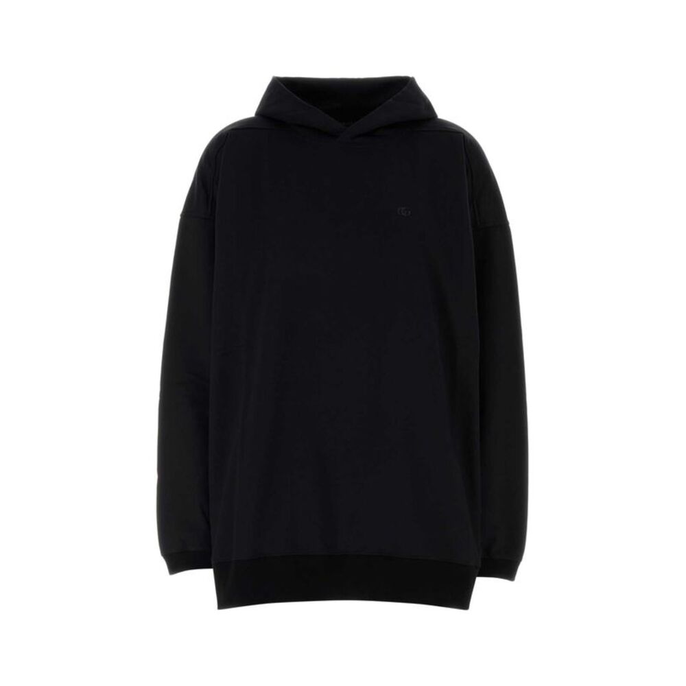 Gucci Women Black Cotton Blend Oversize Sweatshirt